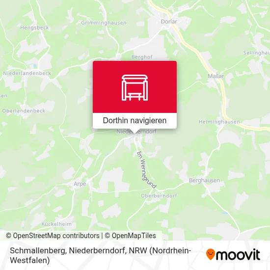 Schmallenberg, Niederberndorf Karte