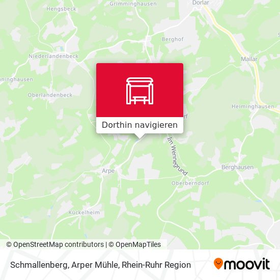 Schmallenberg, Arper Mühle Karte