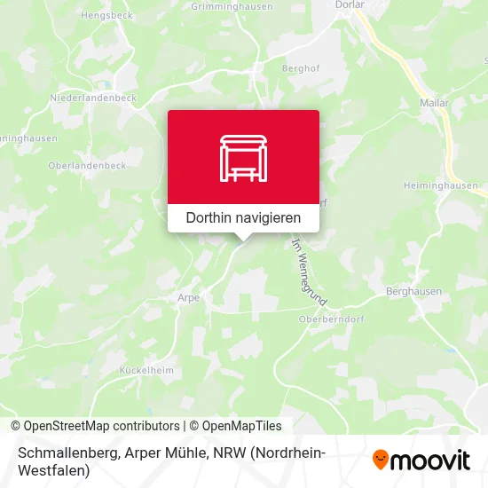 Schmallenberg, Arper Mühle Karte