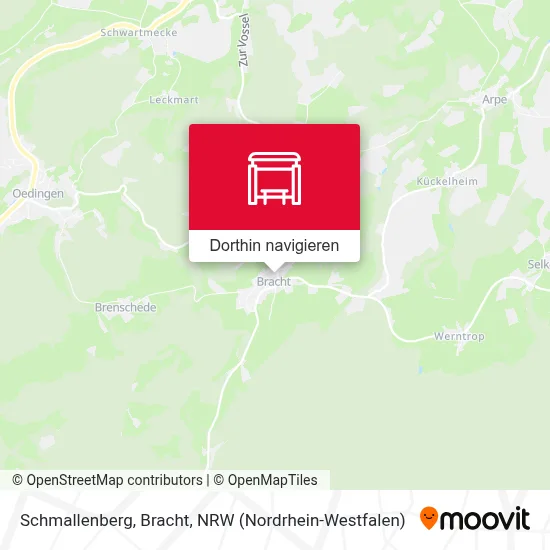 Schmallenberg, Bracht Karte