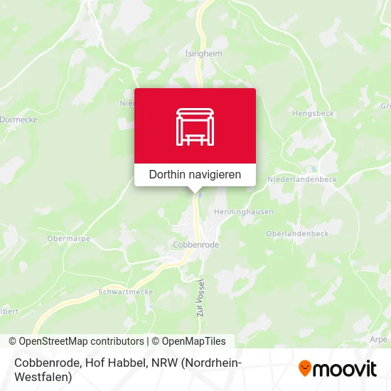 Cobbenrode, Hof Habbel Karte