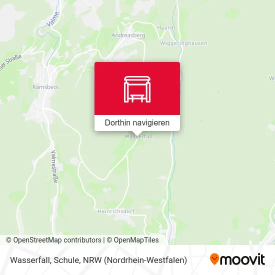 Wasserfall, Schule Karte