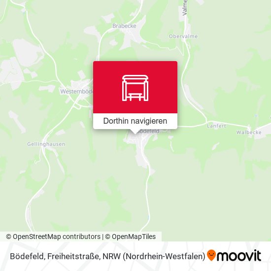 Bödefeld, Freiheitstraße Karte