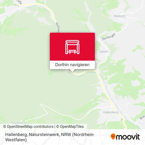 Hallenberg, Natursteinwerk Karte