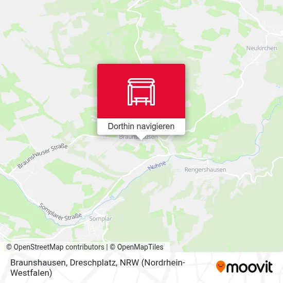 Braunshausen, Dreschplatz Karte