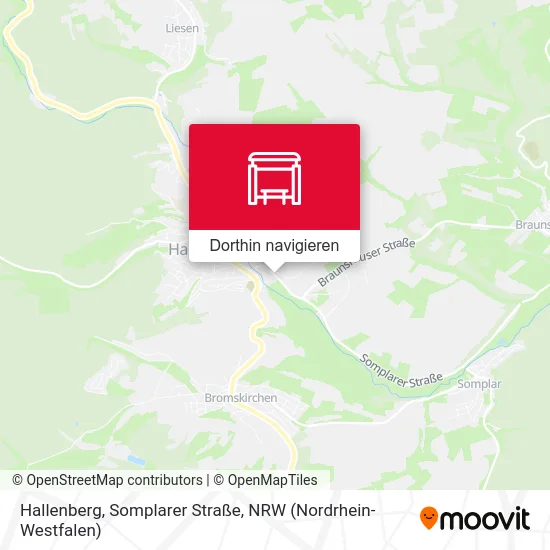 Hallenberg, Somplarer Straße Karte