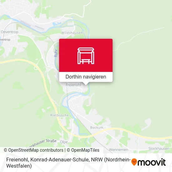Freienohl, Konrad-Adenauer-Schule Karte