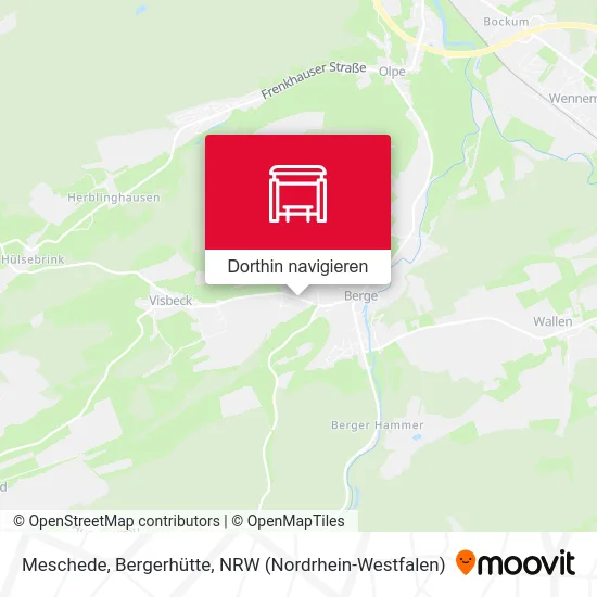 Meschede, Bergerhütte Karte