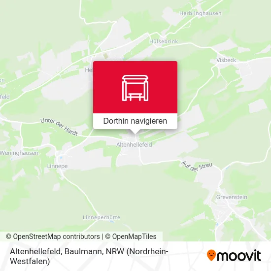 Altenhellefeld, Baulmann Karte