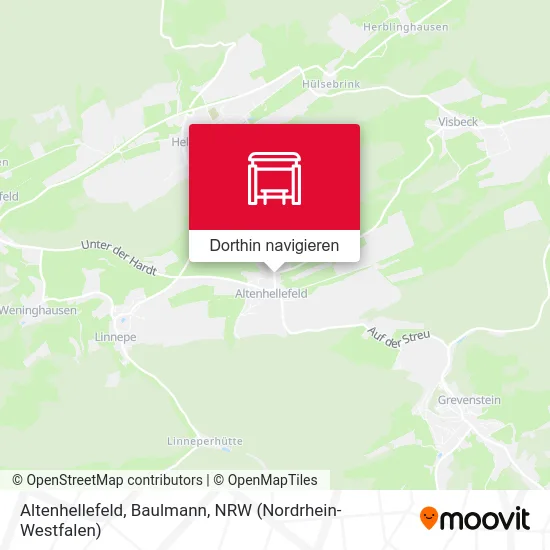 Altenhellefeld, Baulmann Karte