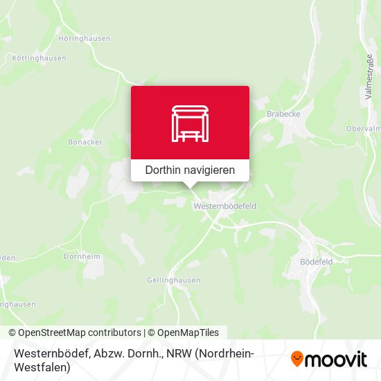 Westernbödef, Abzw. Dornh. Karte