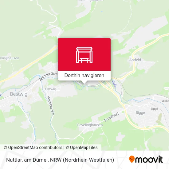 Nuttlar, am Dümel Karte