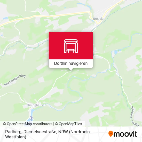 Padberg, Diemelseestraße Karte