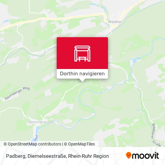 Padberg, Diemelseestraße Karte