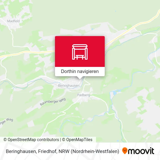 Beringhausen, Friedhof Karte