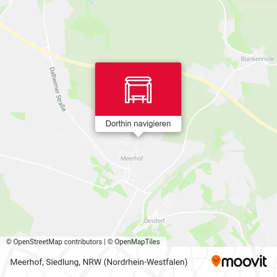 Meerhof, Siedlung Karte