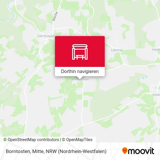 Borntosten, Mitte Karte