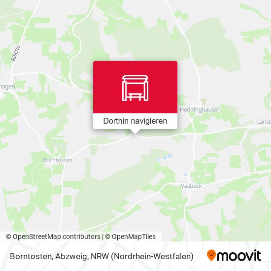 Borntosten, Abzweig Karte