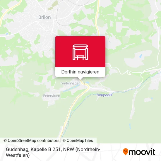 Gudenhag, Kapelle B 251 Karte