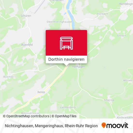 Nichtinghausen, Mengeringhaus Karte