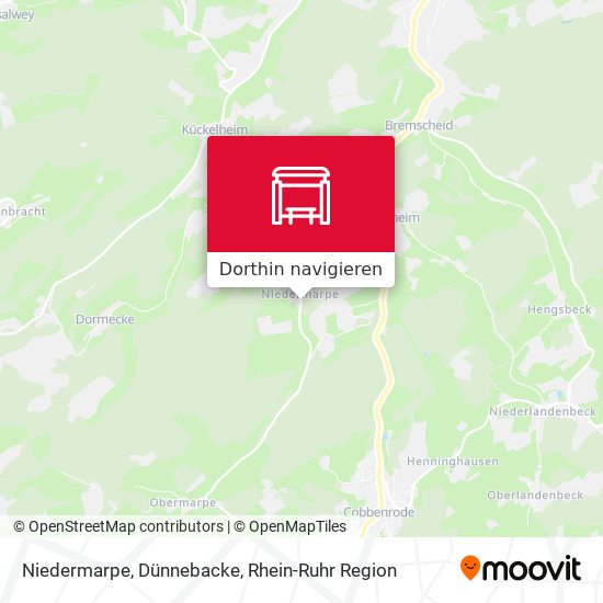 Niedermarpe, Dünnebacke Karte