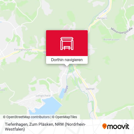 Tiefenhagen, Zum Pläsken Karte