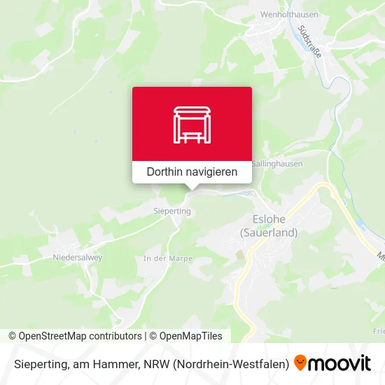 Sieperting, am Hammer Karte