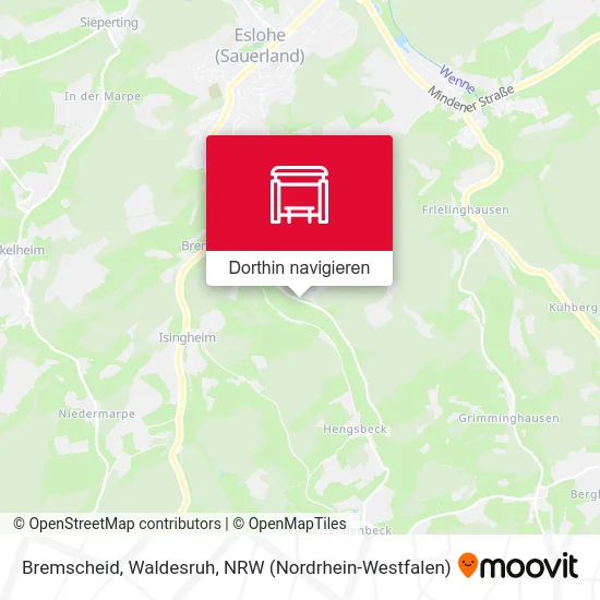 Bremscheid, Waldesruh Karte