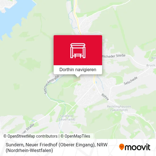 Sundern, Neuer Friedhof (Oberer Eingang) Karte