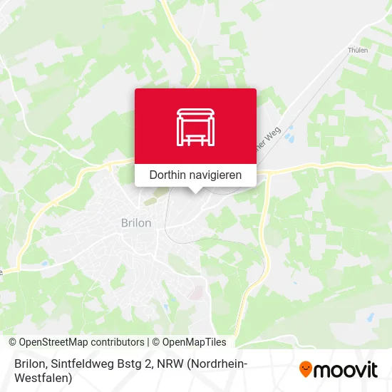 Brilon, Sintfeldweg Bstg 2 Karte