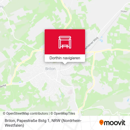 Brilon, Papestraße Bstg 1 Karte