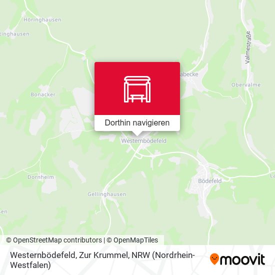 Westernbödefeld, Zur Krummel Karte
