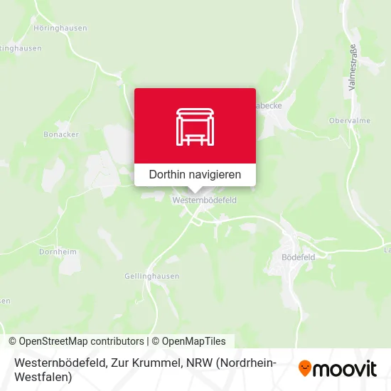Westernbödefeld, Zur Krummel Karte