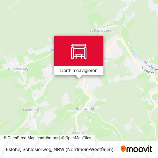 Eslohe, Schlesierweg Karte