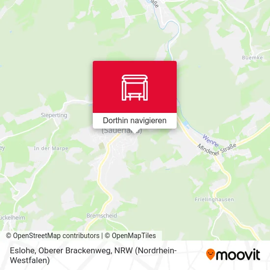 Eslohe, Oberer Brackenweg Karte