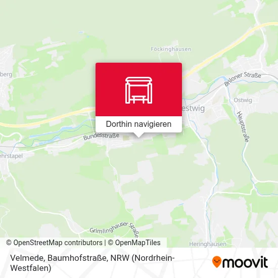 Velmede, Baumhofstraße Karte