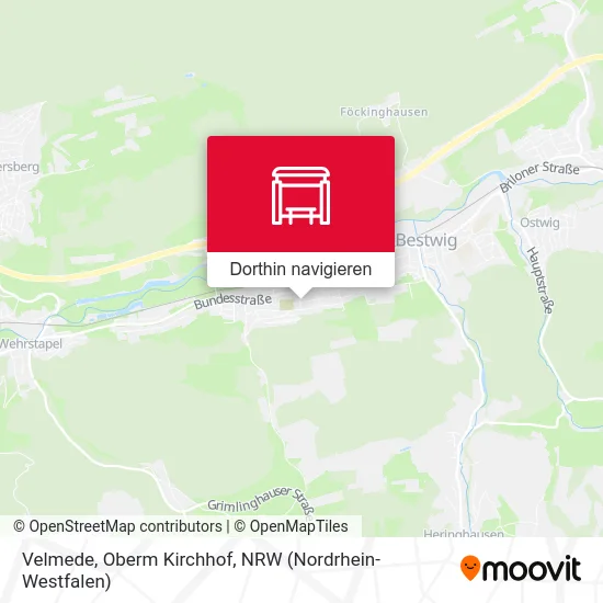 Velmede, Oberm Kirchhof Karte