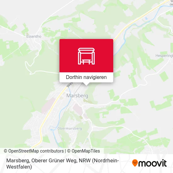 Marsberg, Oberer Grüner Weg Karte