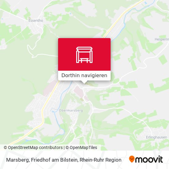 Marsberg, Friedhof am Bilstein Karte