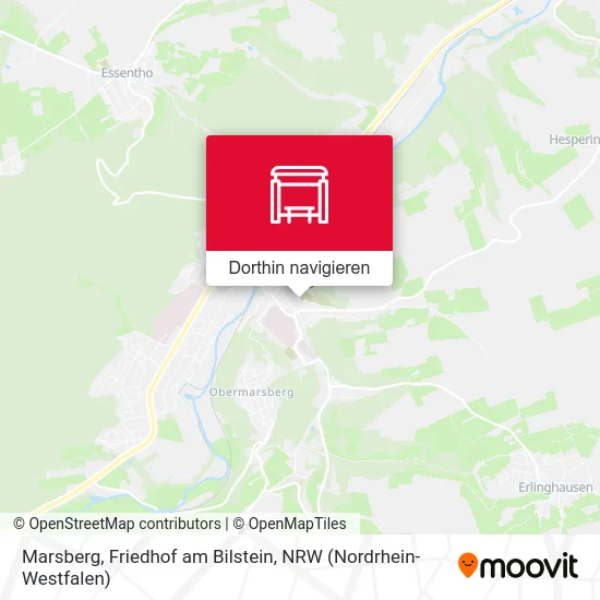 Marsberg, Friedhof am Bilstein Karte