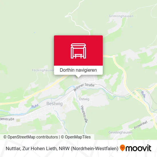 Nuttlar, Zur Hohen Lieth Karte