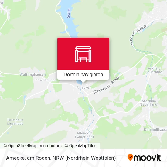 Amecke, am Roden Karte