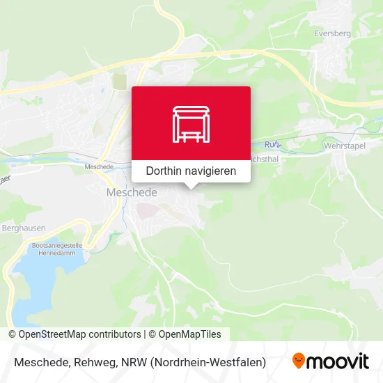 Meschede, Rehweg Karte