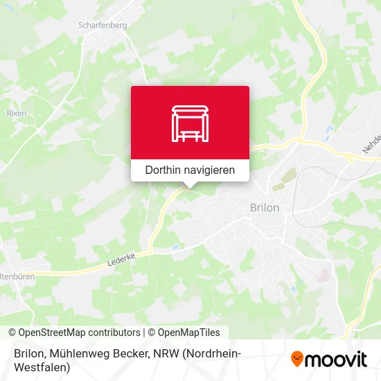 Brilon, Mühlenweg Becker Karte