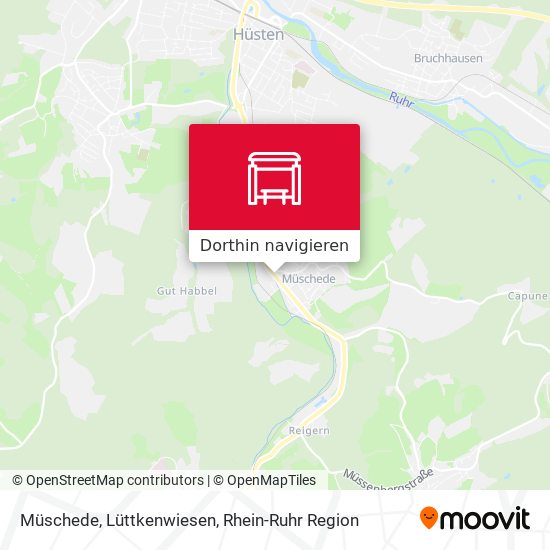 Müschede, Lüttkenwiesen Karte