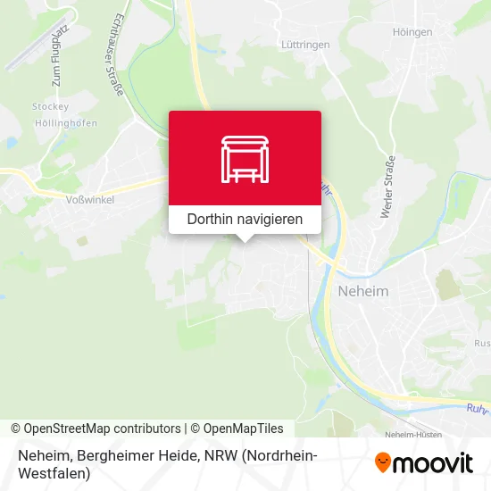 Neheim, Bergheimer Heide Karte