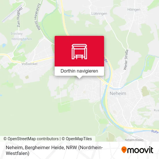 Neheim, Bergheimer Heide Karte