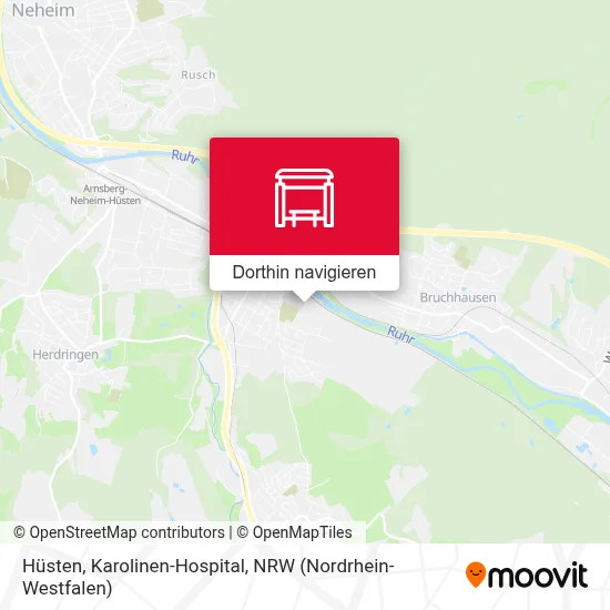 Hüsten, Karolinen-Hospital Karte