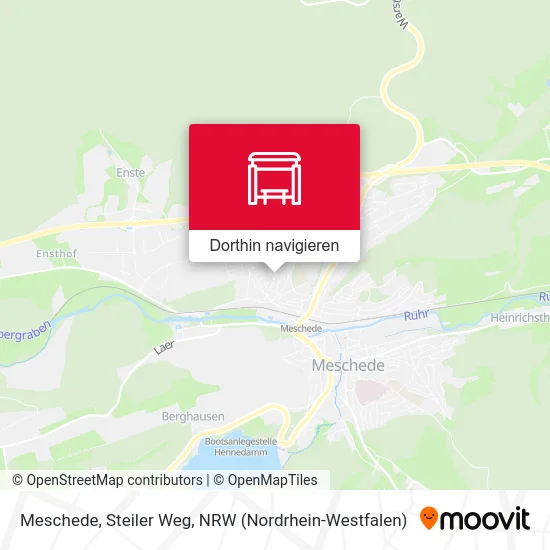 Meschede, Steiler Weg Karte