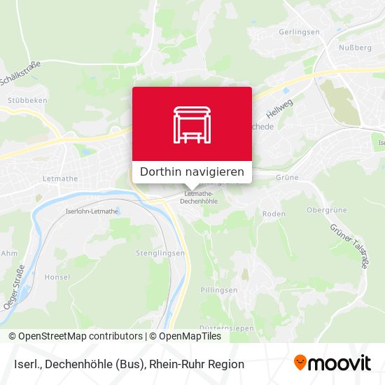 Iserl., Dechenhöhle (Bus) Karte